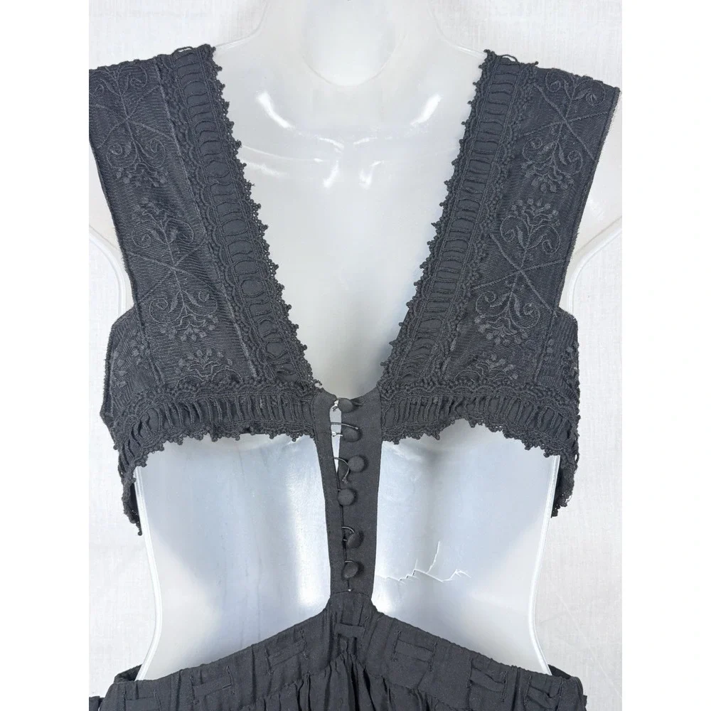 Free People Lace Open Back Mini Dress 4 Honeysuckle Boho Fairy‎ Grunge Gothic